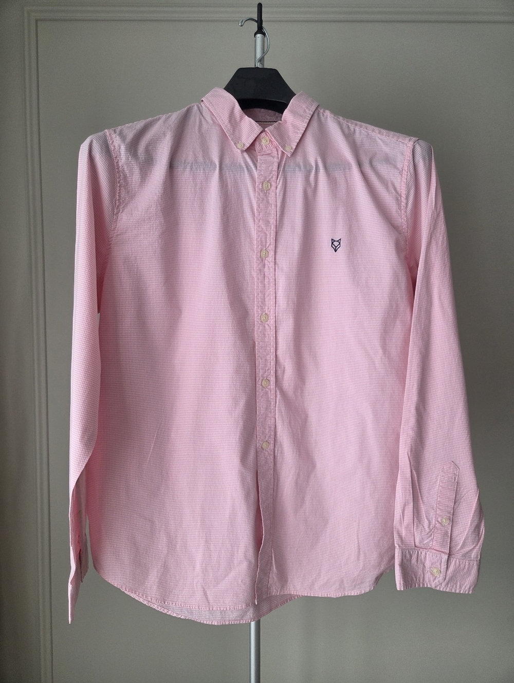 Prince & Fox Men's Pink Button-Down Oxford Shirt with Logo